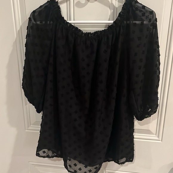 Women’s Sheer Black Top - Picture 4 of 7